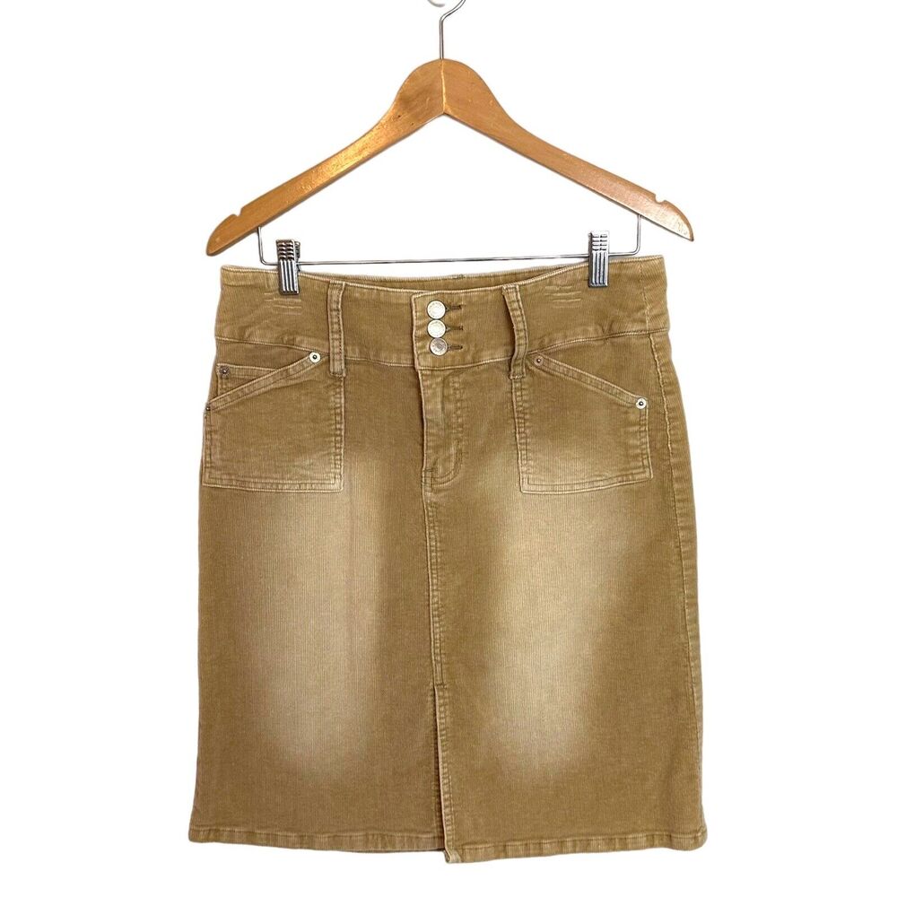 Corduroy Skirt Knee Length Coastal Cowgirl Stretch 5 Pocket Style Hi Jeans 11